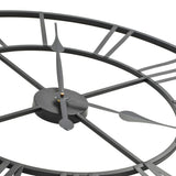 Vintage Wall Clock With Quartz Movement Metal 80 Cm Xxl