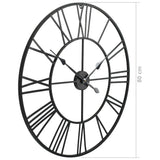 Vintage Wall Clock With Quartz Movement Metal 80 Cm Xxl