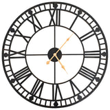 Vintage Wall Clock With Quartz Movement Metal 60 Cm Xxl