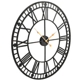 Vintage Wall Clock With Quartz Movement Metal 60 Cm Xxl