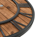 Vintage Wall Clock With Quartz Movement Wood And Metal 60Cm Xxl