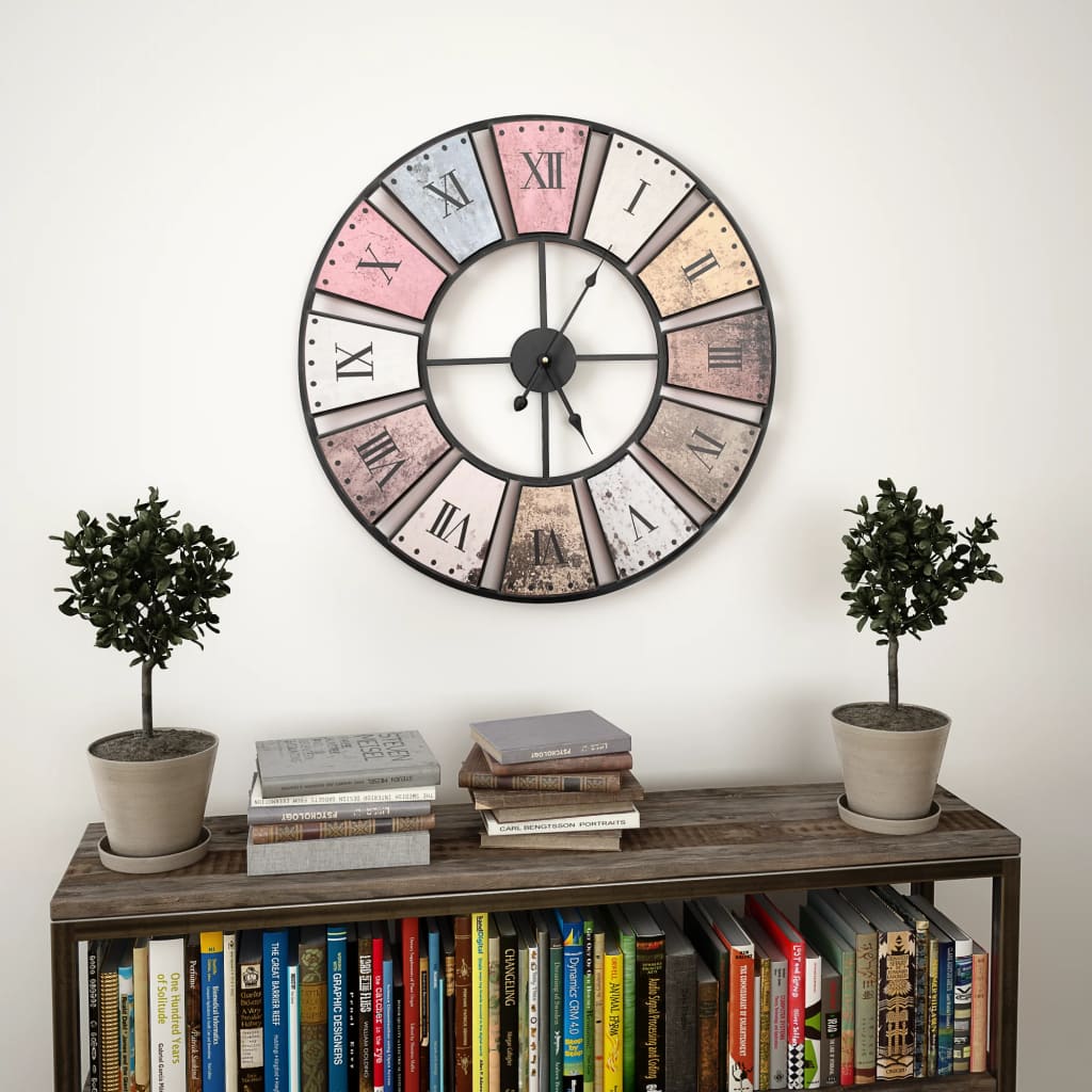 Vintage Wall Clock With Quartz Movement 60 Cm Xxl