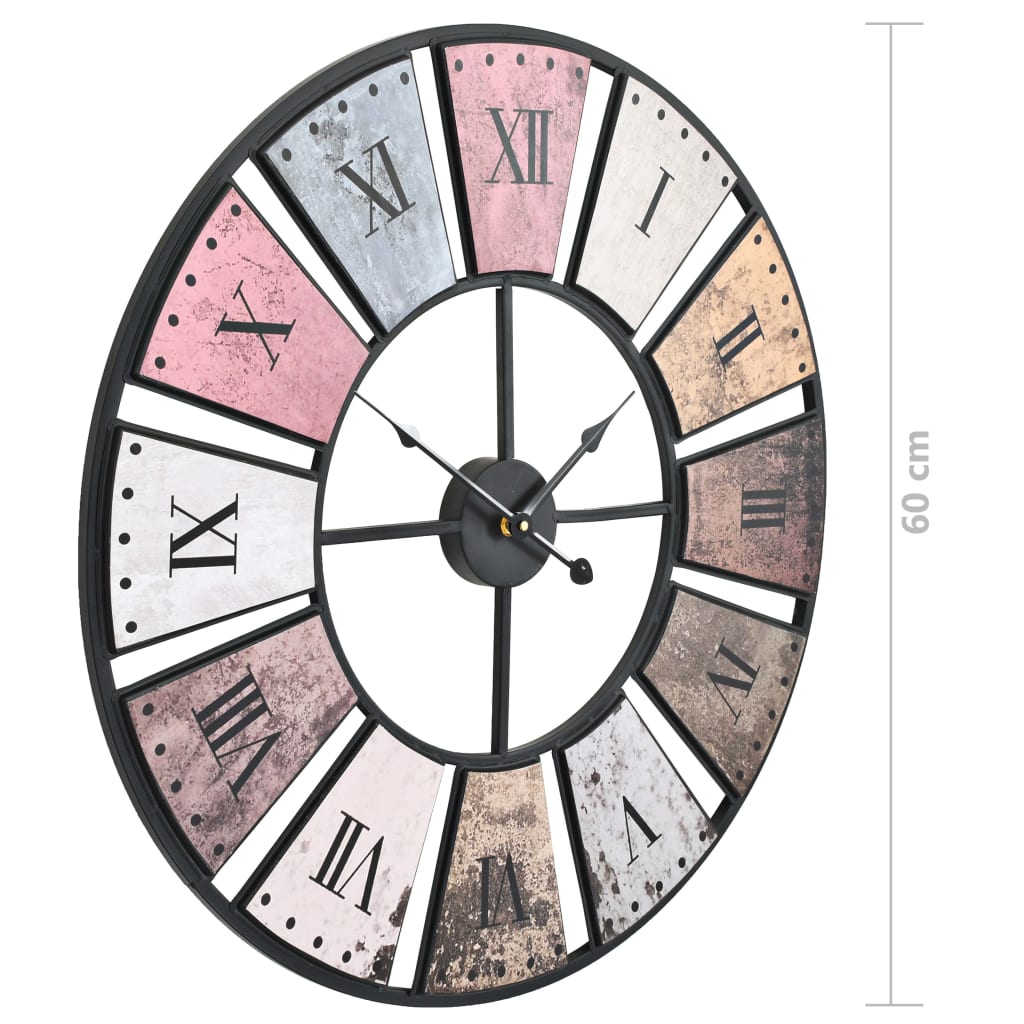 Vintage Wall Clock With Quartz Movement 60 Cm Xxl