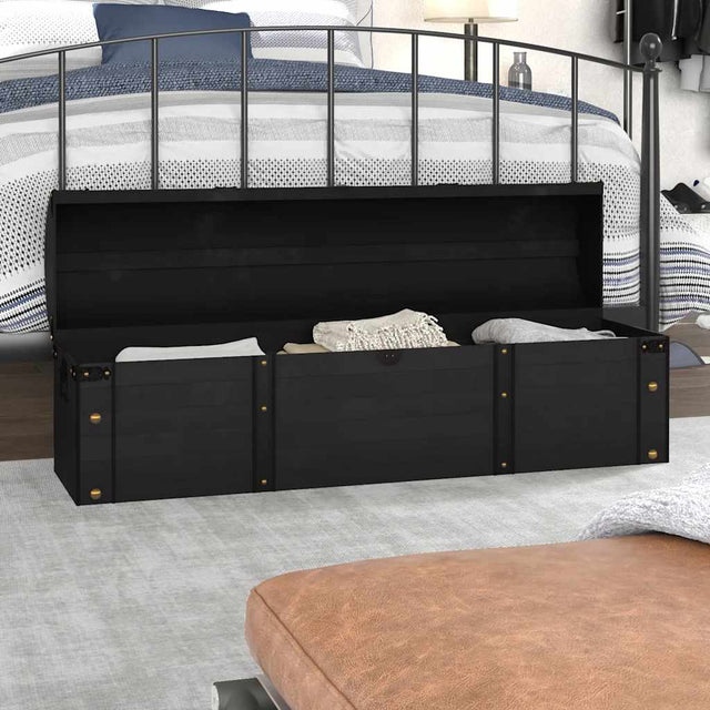 Storage Chest Solid Wood Vintage Style 120X30X40 Cm