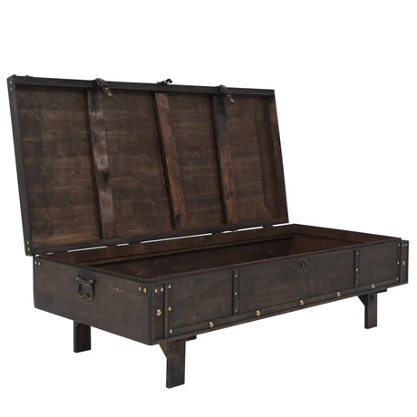 Coffee Table Plywood Vintage Style 120X55X35 Cm