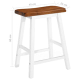 Bar Table And Stool Set 3 Pieces Solid Wood