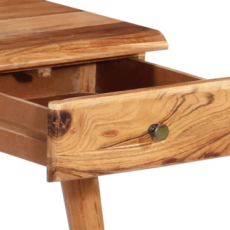 Writing Table Solid Acacia Wood 110X50X76 Cm
