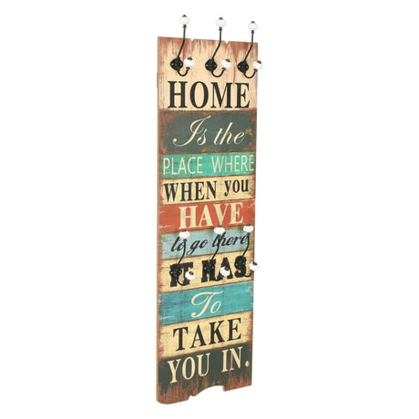 Wall-Mounted Coat Rack With 6 Hooks 120X40 Cm