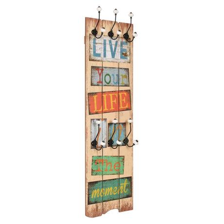 Wall-Mounted Coat Rack With 6 Hooks 120X40 Cm