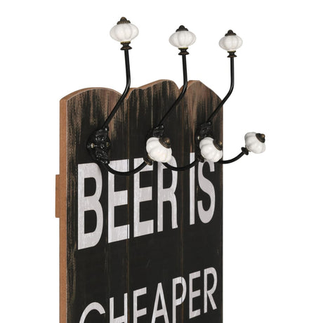 Wall-Mounted Coat Rack With 6 Hooks 120X40 Cm