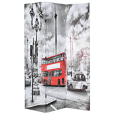 Folding Room Divider London Bus Black And White