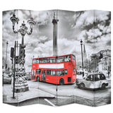 Folding Room Divider London Bus Black And White