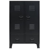 Wardrobe Metal Industrial Style 67x35x107 cm Black