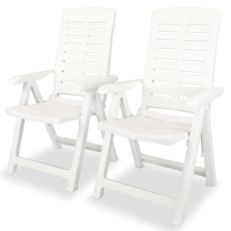Reclining Garden Chairs 4 Pcs Plastic