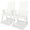 Reclining Garden Chairs 4 Pcs Plastic