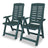 Reclining Garden Chairs 4 Pcs Plastic