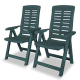 Reclining Garden Chairs 4 Pcs Plastic