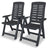 Reclining Garden Chairs 4 Pcs Plastic