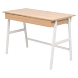 Writing Desk 110X55X75 Cm Oak And White