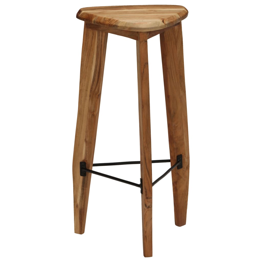 Bar Stools 2 Pcs Solid Acacia Wood