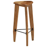 Bar Stools 2 Pcs Solid Acacia Wood