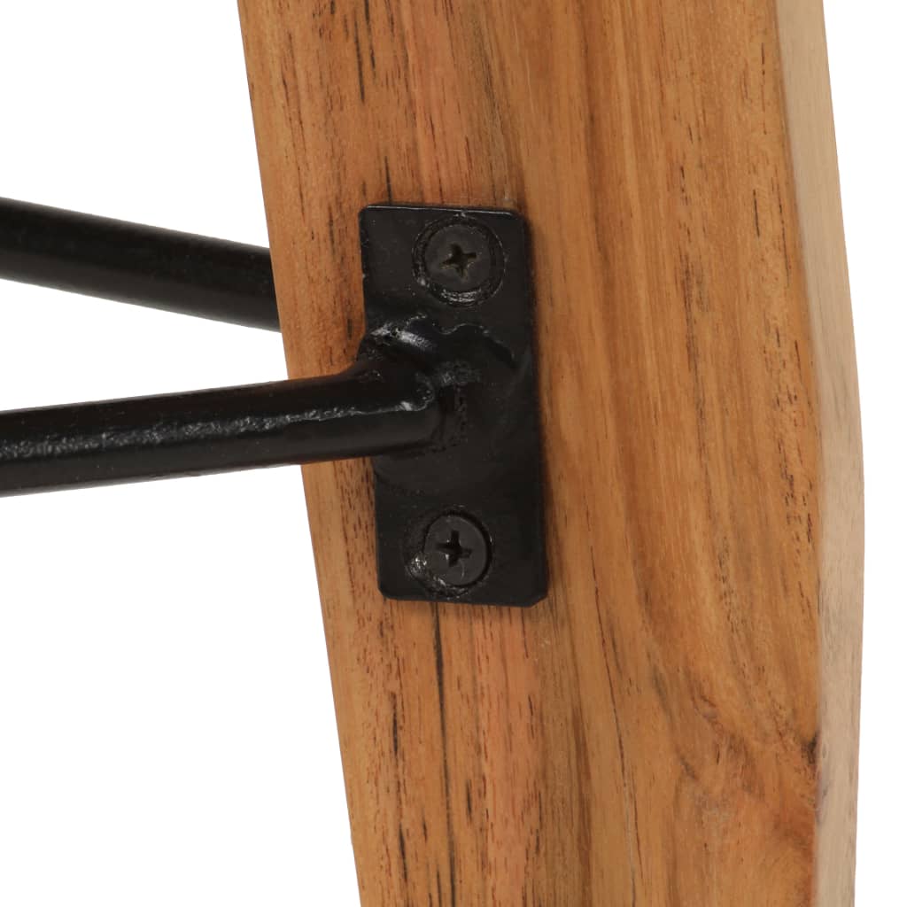 Bar Stools 2 Pcs Solid Acacia Wood