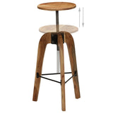 Bar Chairs 2 pcs Solid Acacia Wood