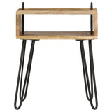 Bedside Table Solid Mango Wood 40X34X47 Cm