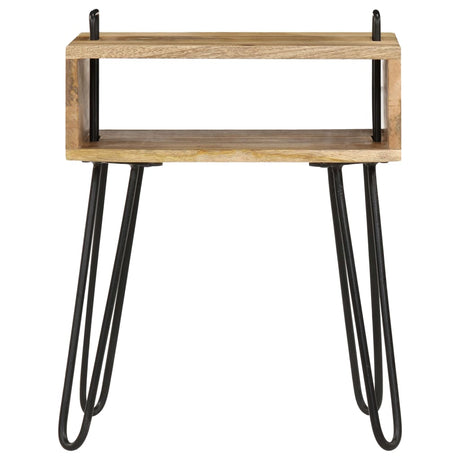 Bedside Table Solid Mango Wood 40X34X47 Cm