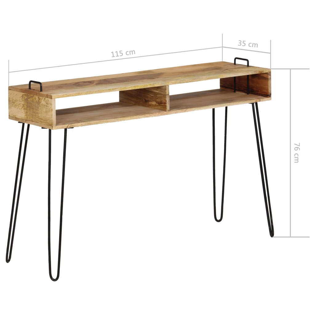 Console Table Solid Mango Wood 115x35x76 cm