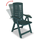 Reclining Garden Chairs 4 Pcs Plastic