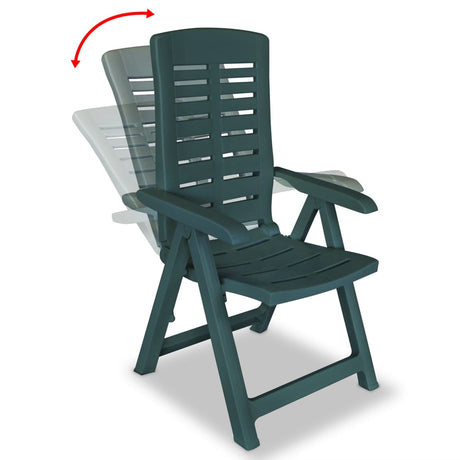 Reclining Garden Chairs 4 Pcs Plastic