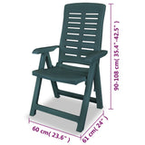 Reclining Garden Chairs 4 Pcs Plastic
