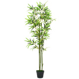 Artificial Bamboo Plant With Pot Green