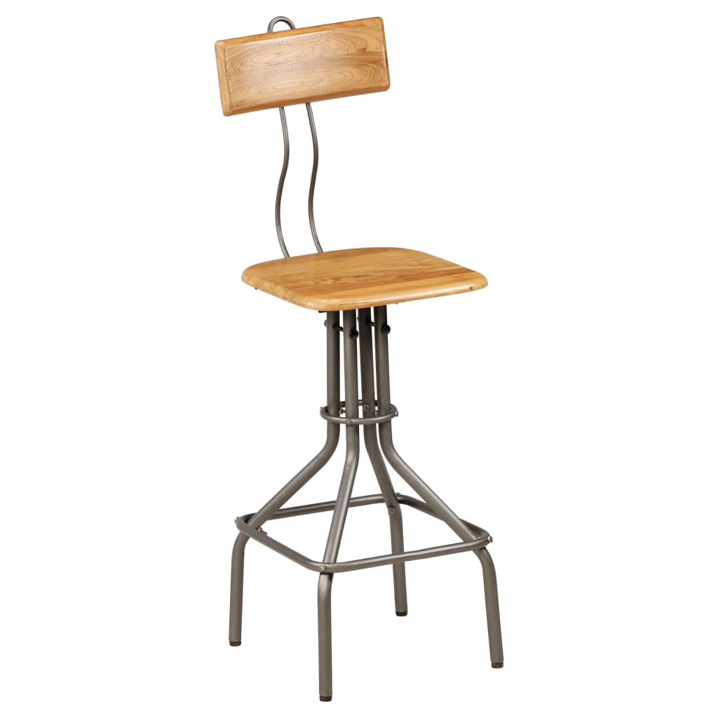 Bar Chairs 2 Pcs Solid Reclaimed Teak Wood