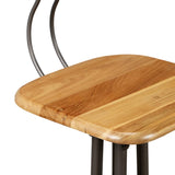 Bar Chairs 2 Pcs Solid Reclaimed Teak Wood