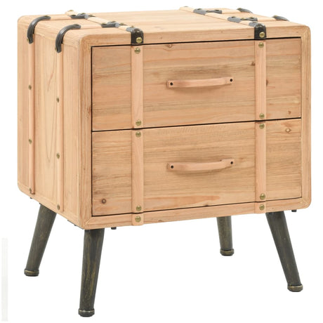 Bedside Cabinet Solid Fir Wood 50X35X57 Cm