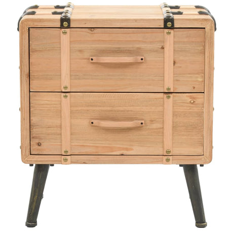 Bedside Cabinet Solid Fir Wood 50X35X57 Cm