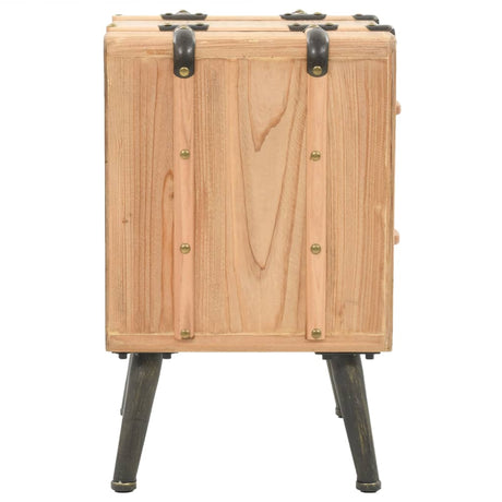 Bedside Cabinet Solid Fir Wood 50X35X57 Cm
