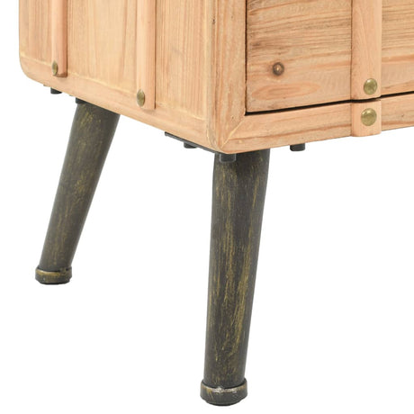 Bedside Cabinet Solid Fir Wood 50X35X57 Cm