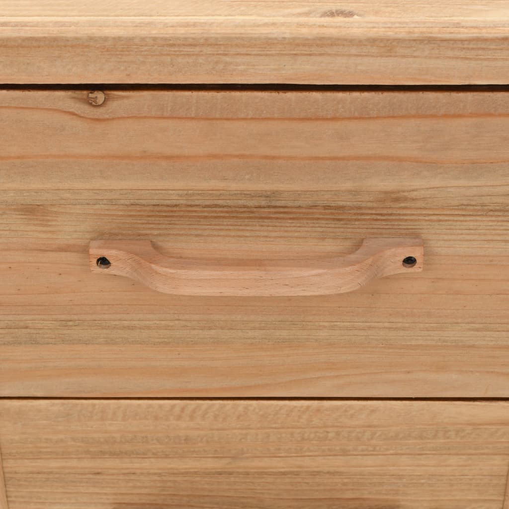 Bedside Cabinet Solid Fir Wood 50X35X57 Cm