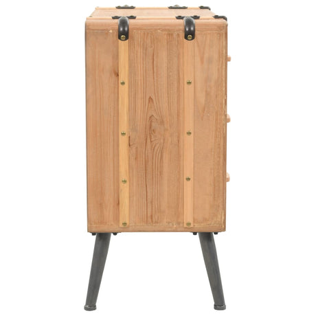 Drawer Cabinet Solid Fir Wood 91X35X73 Cm