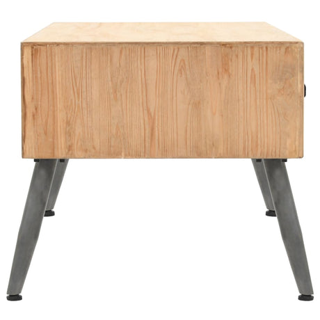 Coffee Table Solid Fir Wood 115X55X50 Cm