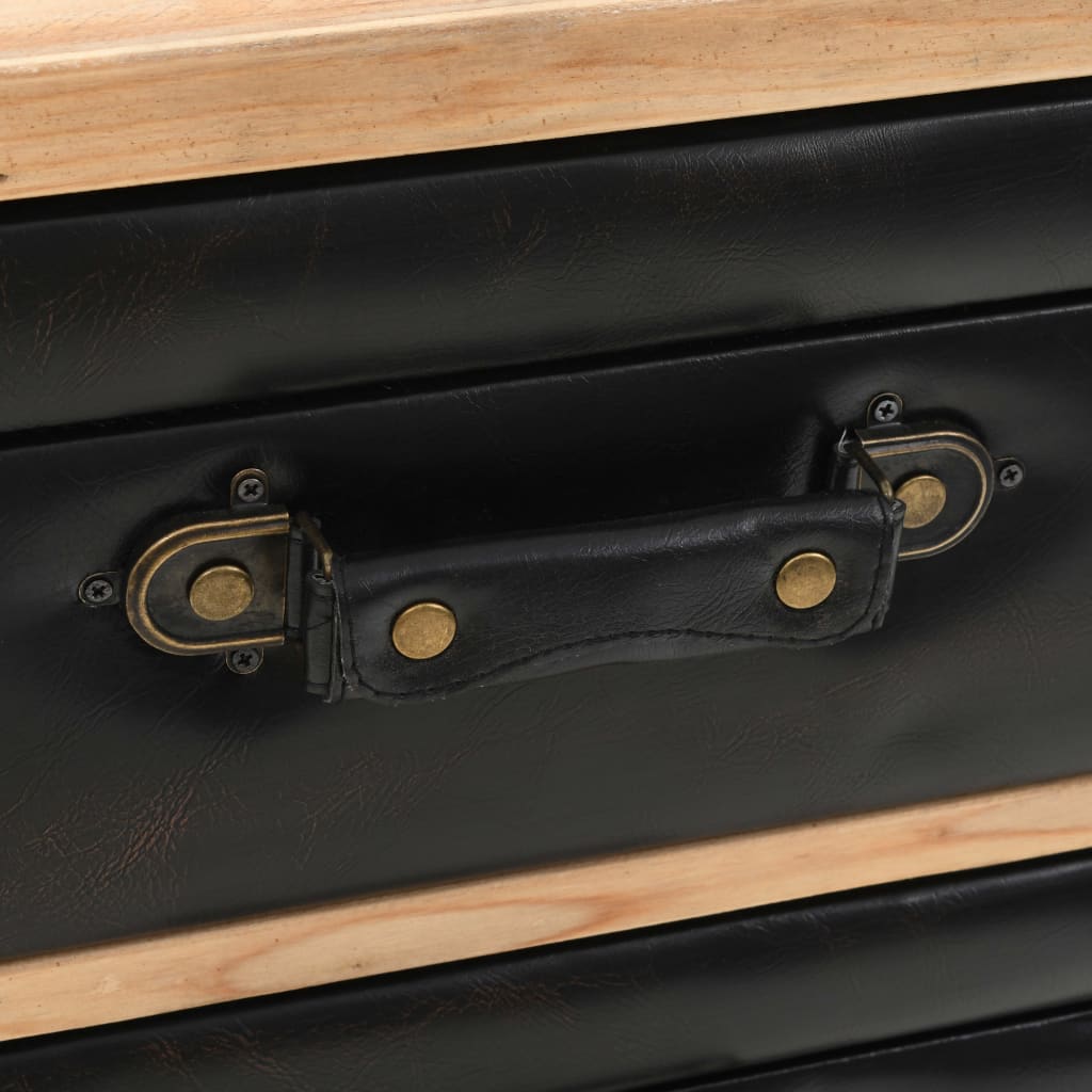 Drawer Cabinet Solid Fir Wood 80X36X75 Cm