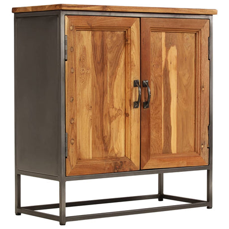 Sideboard Recycled Teak And Steel 65X30X70 Cm
