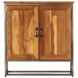 Sideboard Recycled Teak And Steel 65X30X70 Cm