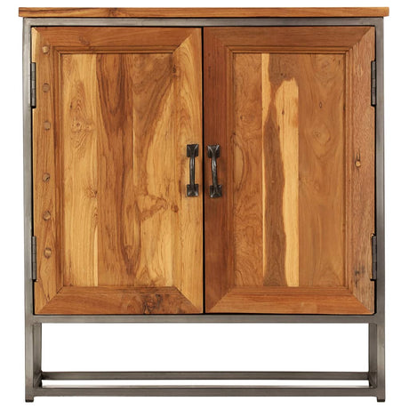 Sideboard Recycled Teak And Steel 65X30X70 Cm
