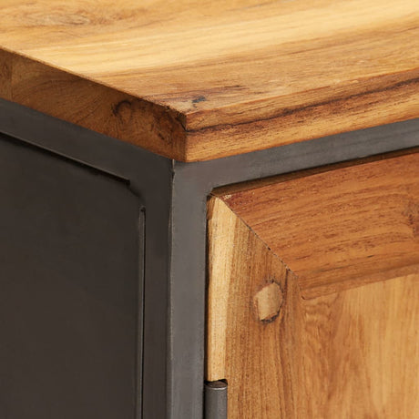 Sideboard Recycled Teak And Steel 65X30X70 Cm