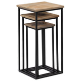 3 Piece Plant Table Set Reclaimed Teak