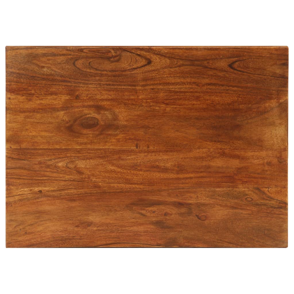 Nesting Table Set 3 Pieces Solid Acacia Wood 50X35X50 Cm Brown